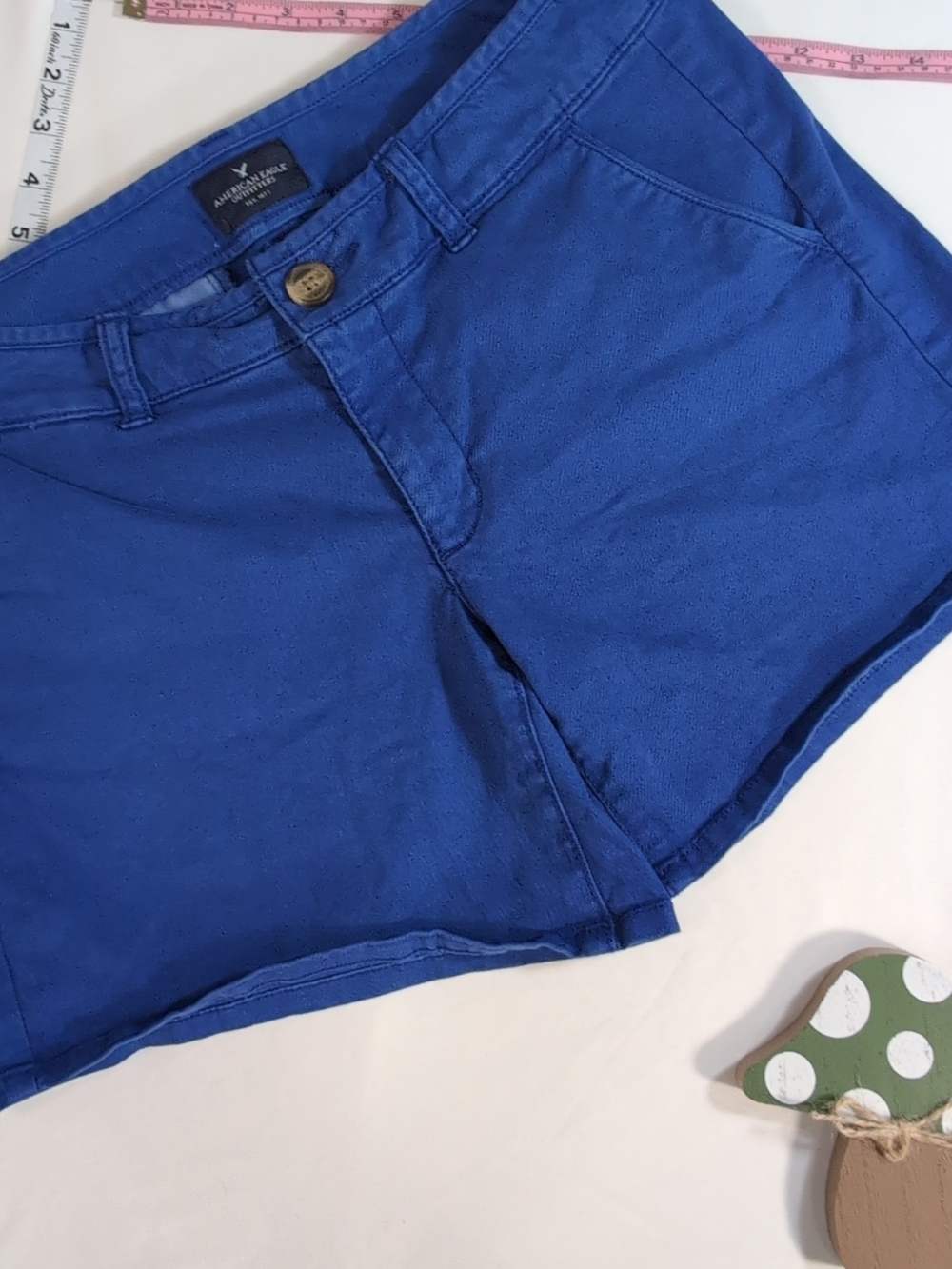 American Eagle Outfitters Royal Blue Midi Stretch Shorts Size 12